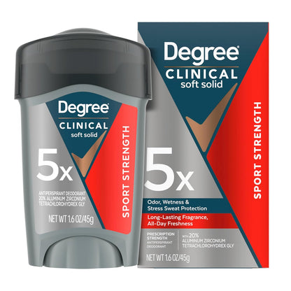 Degree Men Clinical Strength Antiperspirant – Patio Workout Companion Deodorant, 96-Hour Protection for Open-Air Activity