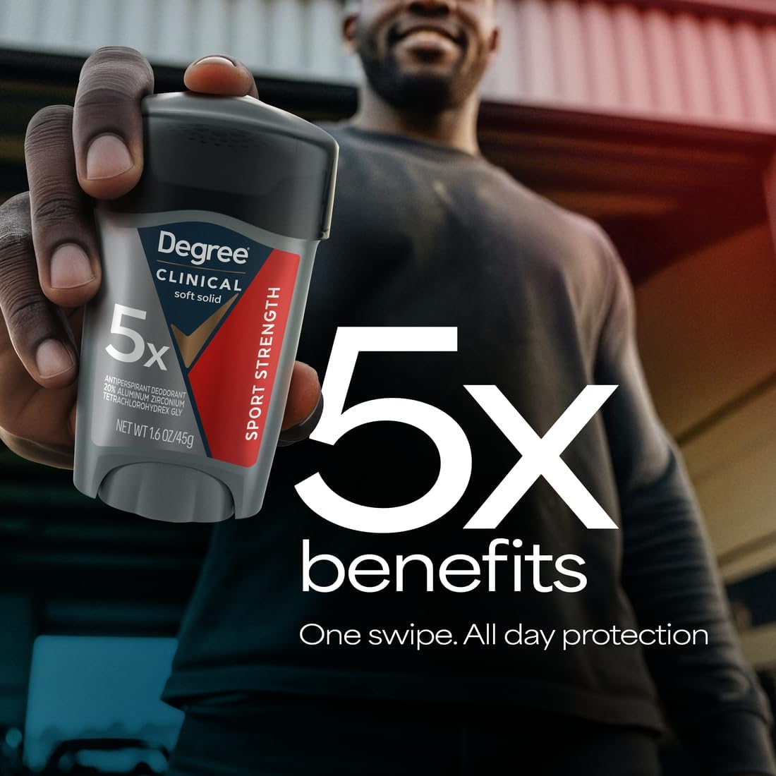 Degree Men Clinical Strength Antiperspirant – Patio Workout Companion Deodorant, 96-Hour Protection for Open-Air Activity