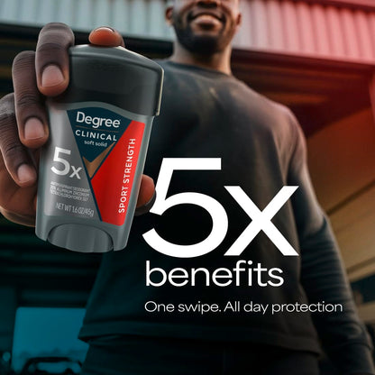 Degree Men Clinical Strength Antiperspirant – Patio Workout Companion Deodorant, 96-Hour Protection for Open-Air Activity