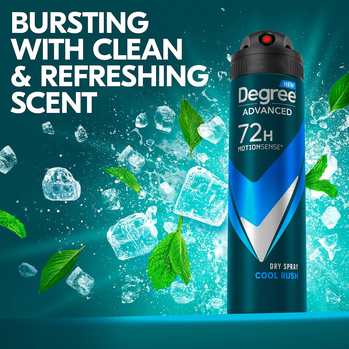 Degree Men MotionSense Dry Spray Cool Rush 4-Pack – Dermatologist-Tested Freshness for Mindful Morning Routines and Wellness Stacks
