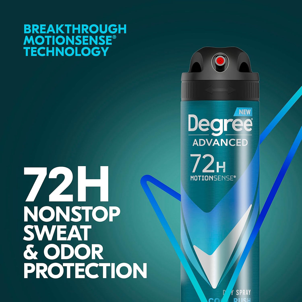 Degree Men MotionSense Dry Spray Cool Rush 4-Pack – Dermatologist-Tested Freshness for Mindful Morning Routines and Wellness Stacks