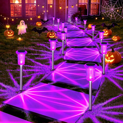 DenicMic Solar Garden Stakes, Effortless Less-Is-More Pathway Lighting for Intentional Outdoor Spaces, 10 Pack