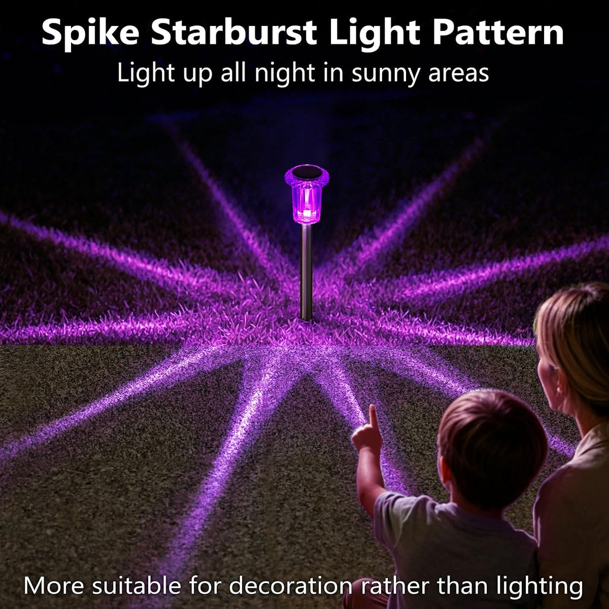 DenicMic Solar Garden Stakes, Effortless Less-Is-More Pathway Lighting for Intentional Outdoor Spaces, 10 Pack