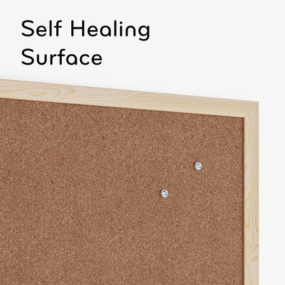 dense board backing that grips push pins, thumbtacks, and map pins securely