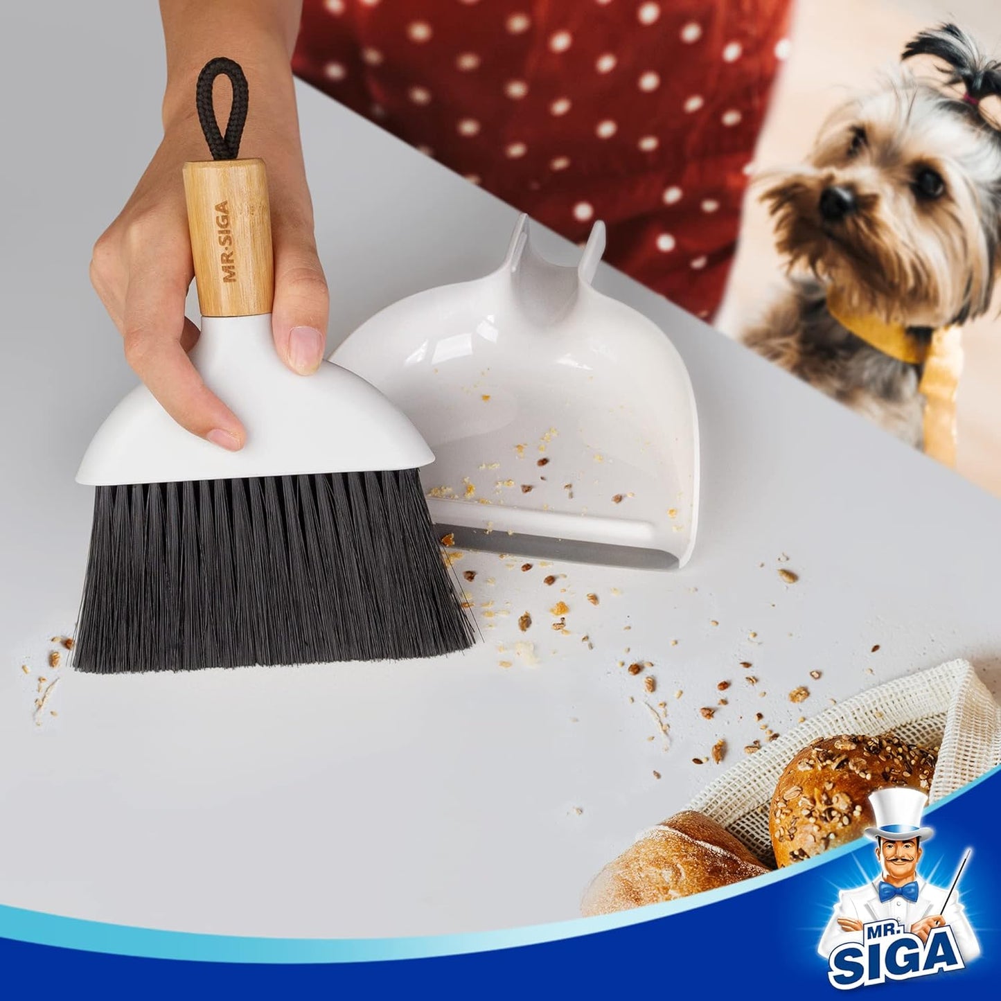 dense nylon/pet bristles designed to clean without scratching