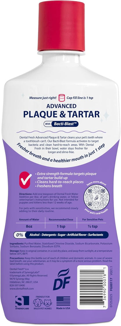 Dental Fresh Bulk Dental Additive – Low-Maintenance Oral Care for Busy Dog and Cat Owners, 17 oz