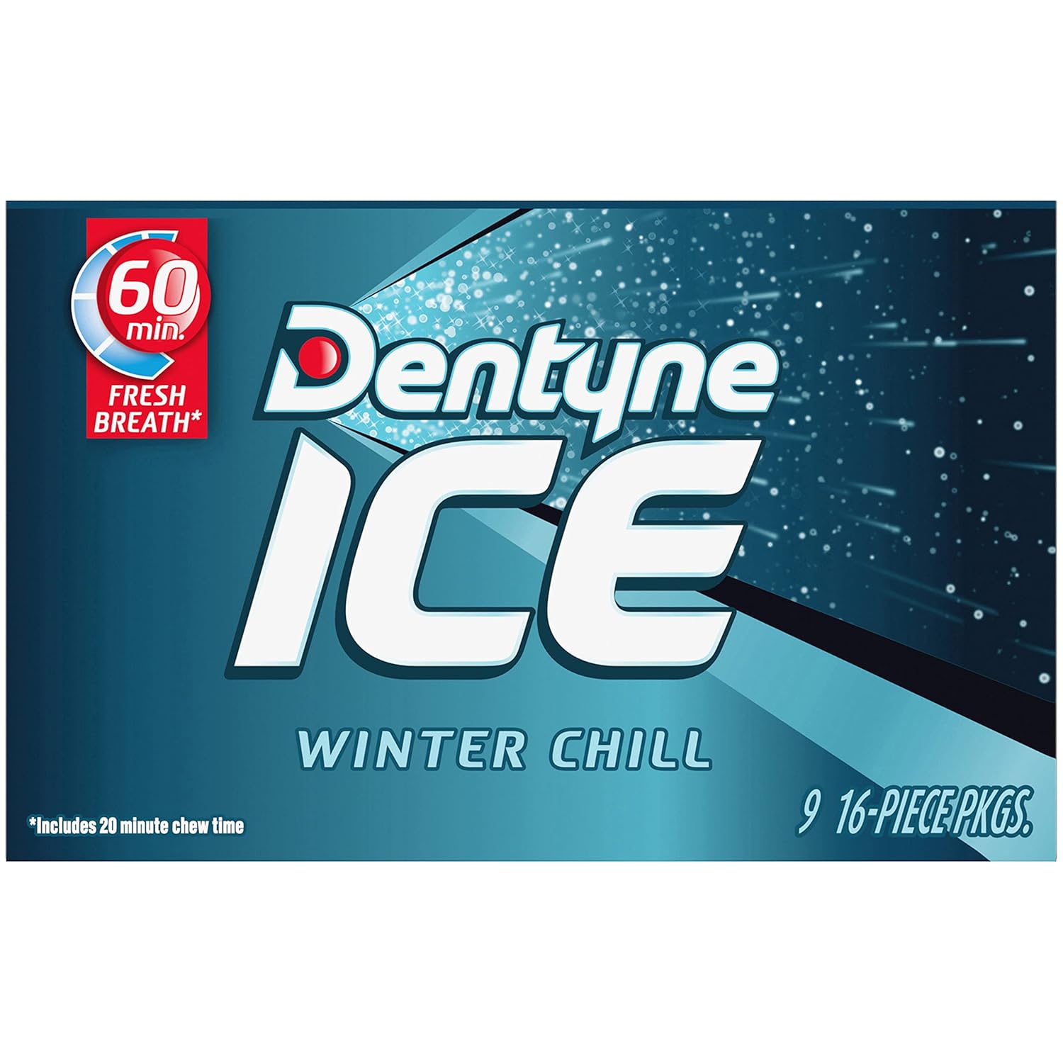 Dentyne Ice Winter Chill Sugar-Free Chewing Gum – Desk Drawer Essential for Office Meetings and Conference Room Confidence