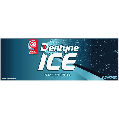 Dentyne Ice Winter Chill Sugar-Free Chewing Gum – Desk Drawer Essential for Office Meetings and Conference Room Confidence