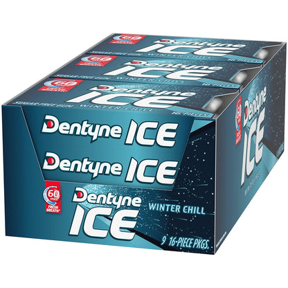 Dentyne Ice Winter Chill Sugar-Free Chewing Gum – Desk Drawer Essential for Office Meetings and Conference Room Confidence