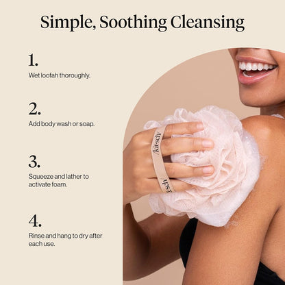 designed to create rich foamy lather when paired with body wash