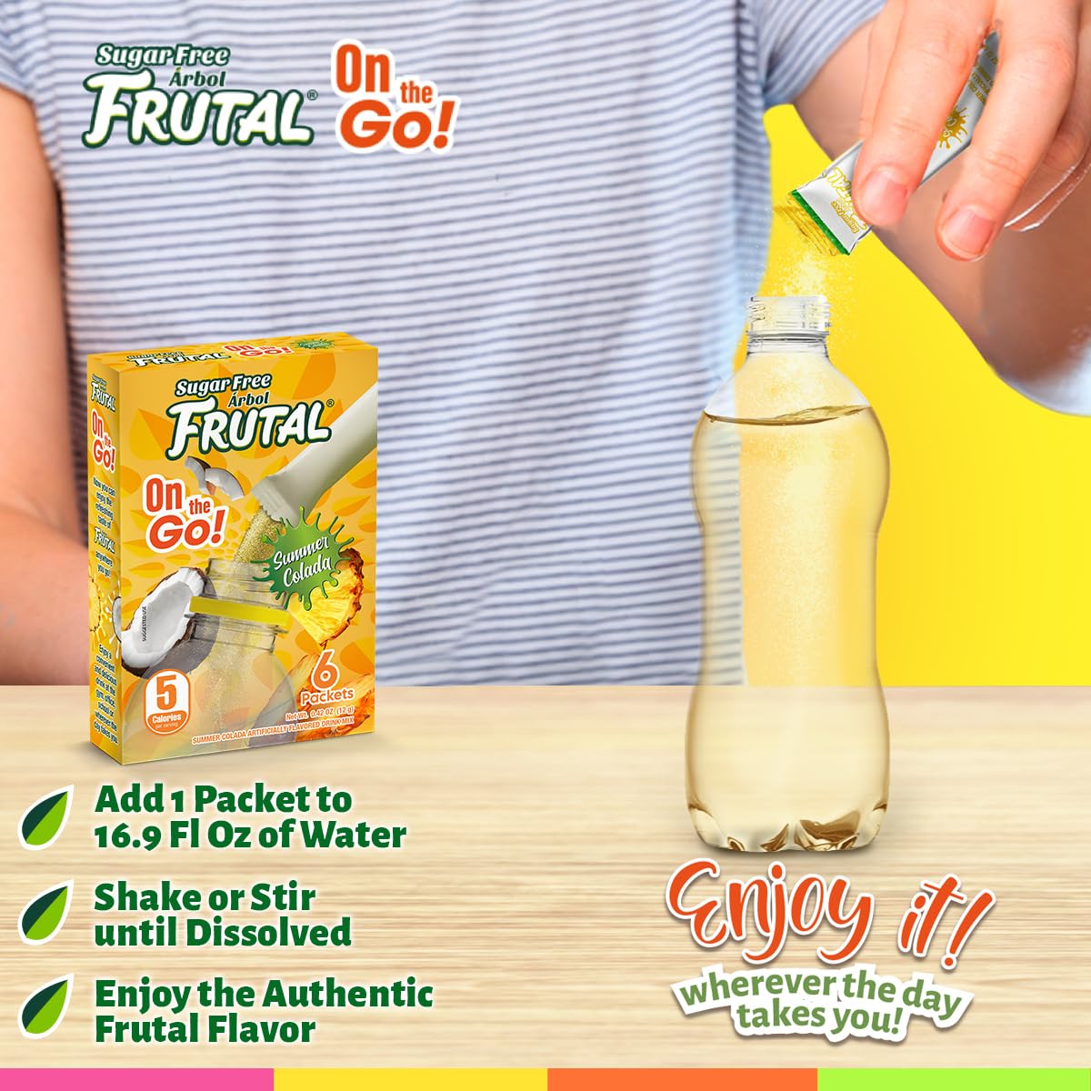 designed to dissolve in a standard 16.9 fl oz bottle of water