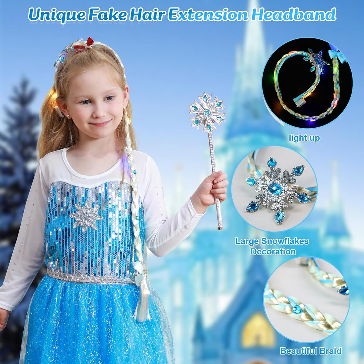 detachable cape attached to the dress for costume versatility