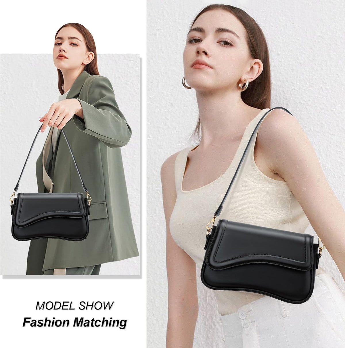 detachable gold metal chain for crossbody or clutch styling