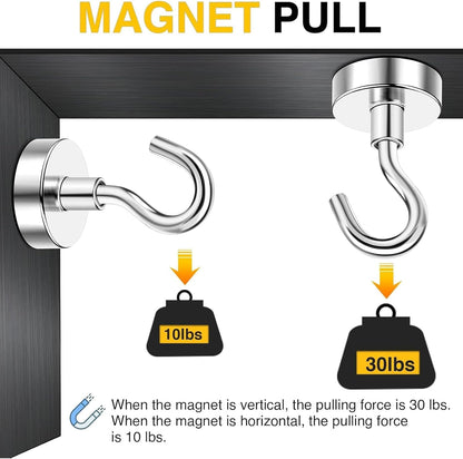 detachable metal hook design allowing the base to double as a magnetic mount