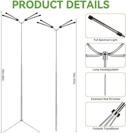 detachable tripod stand with pointed nut for direct pot insertion