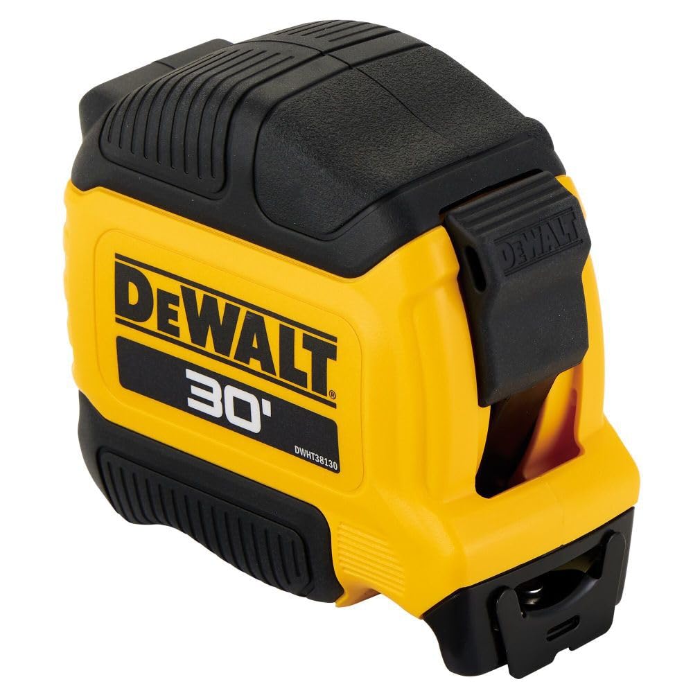 DEWALT Compact 30 ft Measuring Tape – Lightweight Tool Belt Design for All-Day Productivity