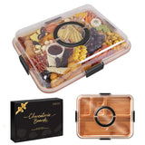 Locking Snack Box with Clear Lid – Workspace Food Organizer for Portable Lunches, Study Sessions, and Healthy Snacking