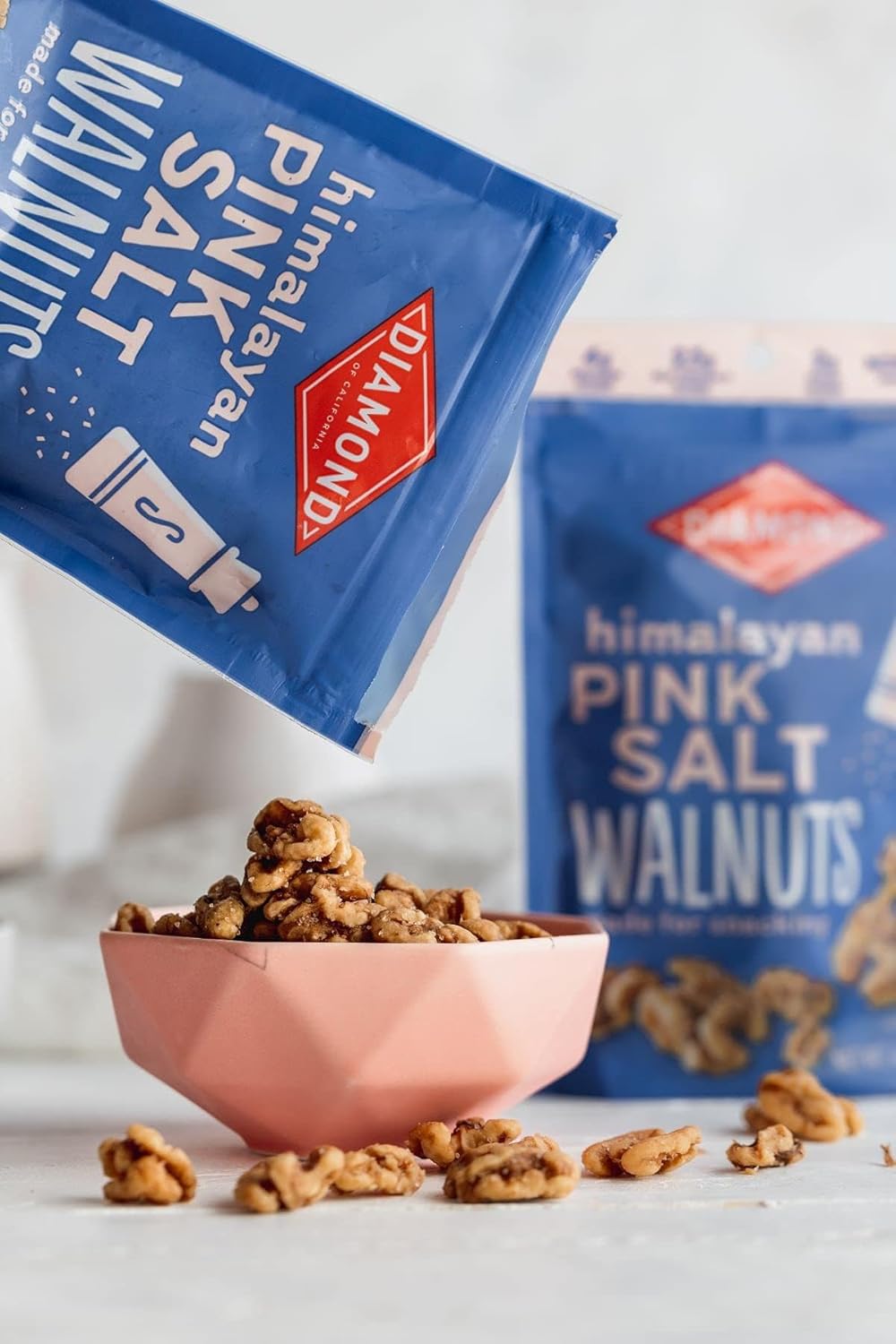 Diamond of California Himalayan Pink Salt Walnuts – Mindful Snacking Staple for Calm Home Pantry Routines