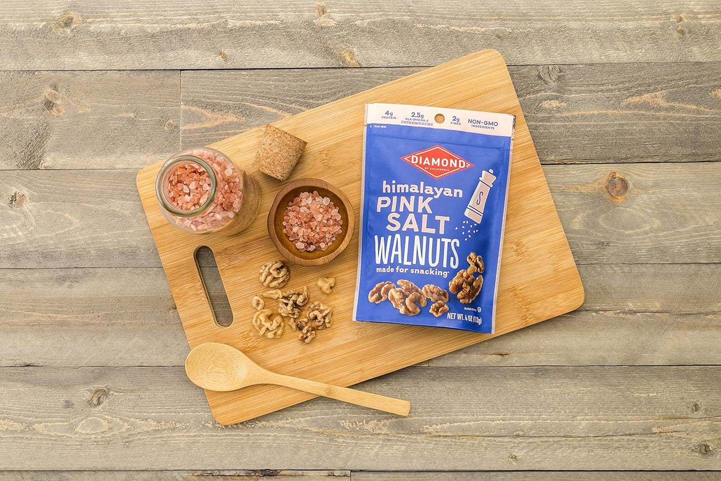 Diamond of California Himalayan Pink Salt Walnuts – Mindful Snacking Staple for Calm Home Pantry Routines