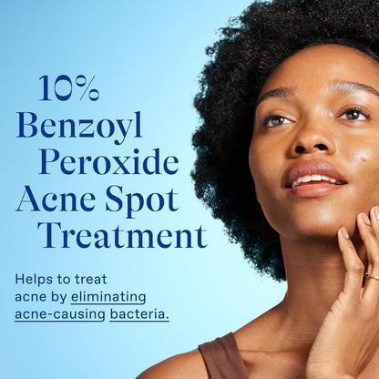 Differin 10% Benzoyl Peroxide Spot Treatment – Quick Study-Break Skincare for Focus Weeks, 1 oz Gel