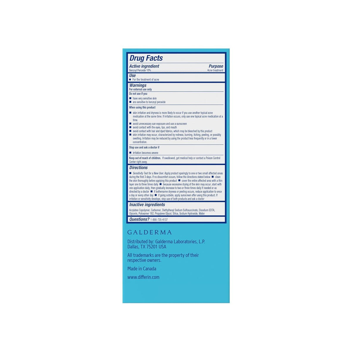 Differin 10% Benzoyl Peroxide Spot Treatment – Quick Study-Break Skincare for Focus Weeks, 1 oz Gel