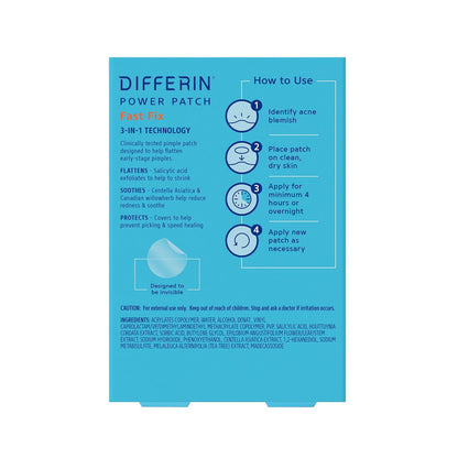 Differin Pimple Patches – Dermatologist-Tested for Young Adults, Non-Irritating Spot Care