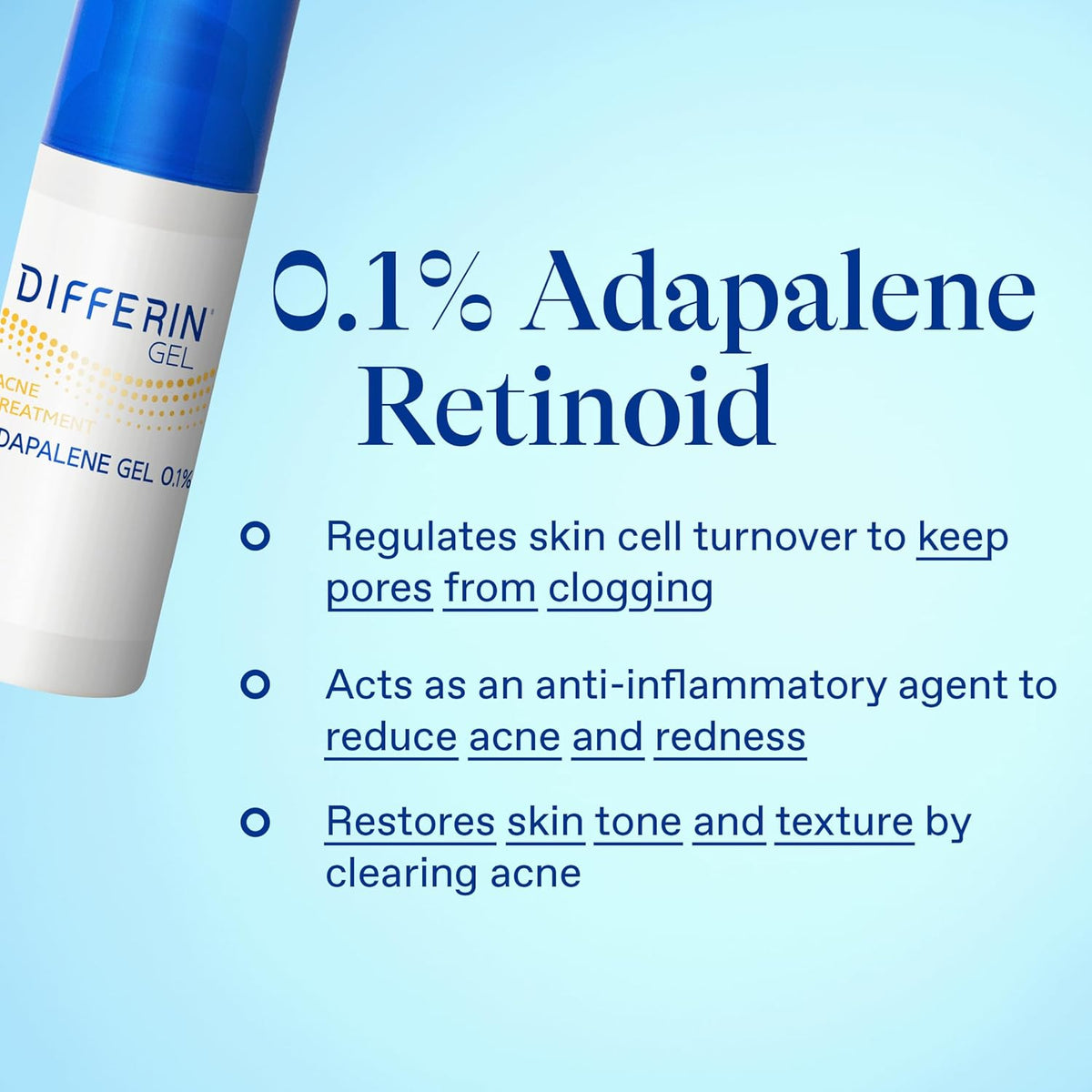Differin Prescription-Strength Gel – Essential Acne Care in Neutral, Space-Saving Design
