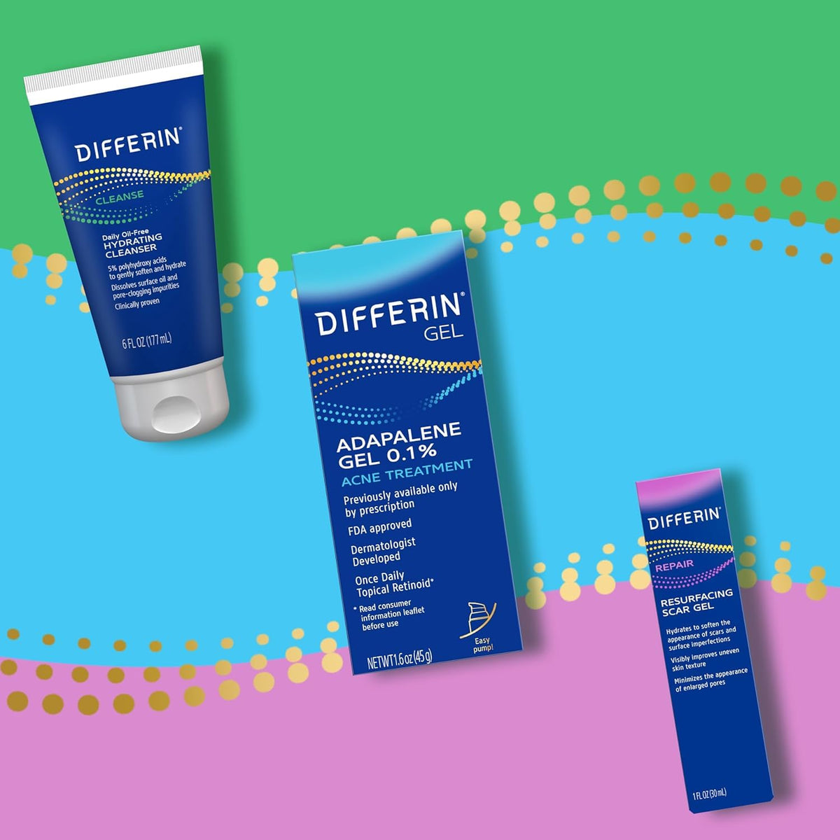 Differin Resurfacing Scar Gel – Dermatologist-Recommended Gift for Teens Battling Breakouts, 1 Oz
