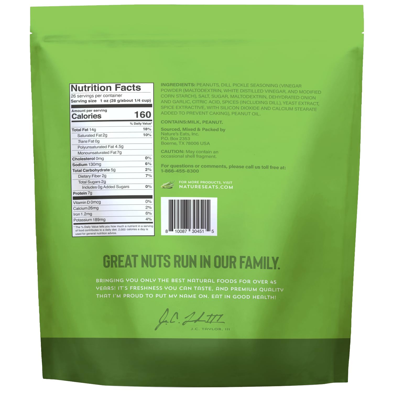 dill pickle seasoning coating delivering tangy, salty, savory flavor