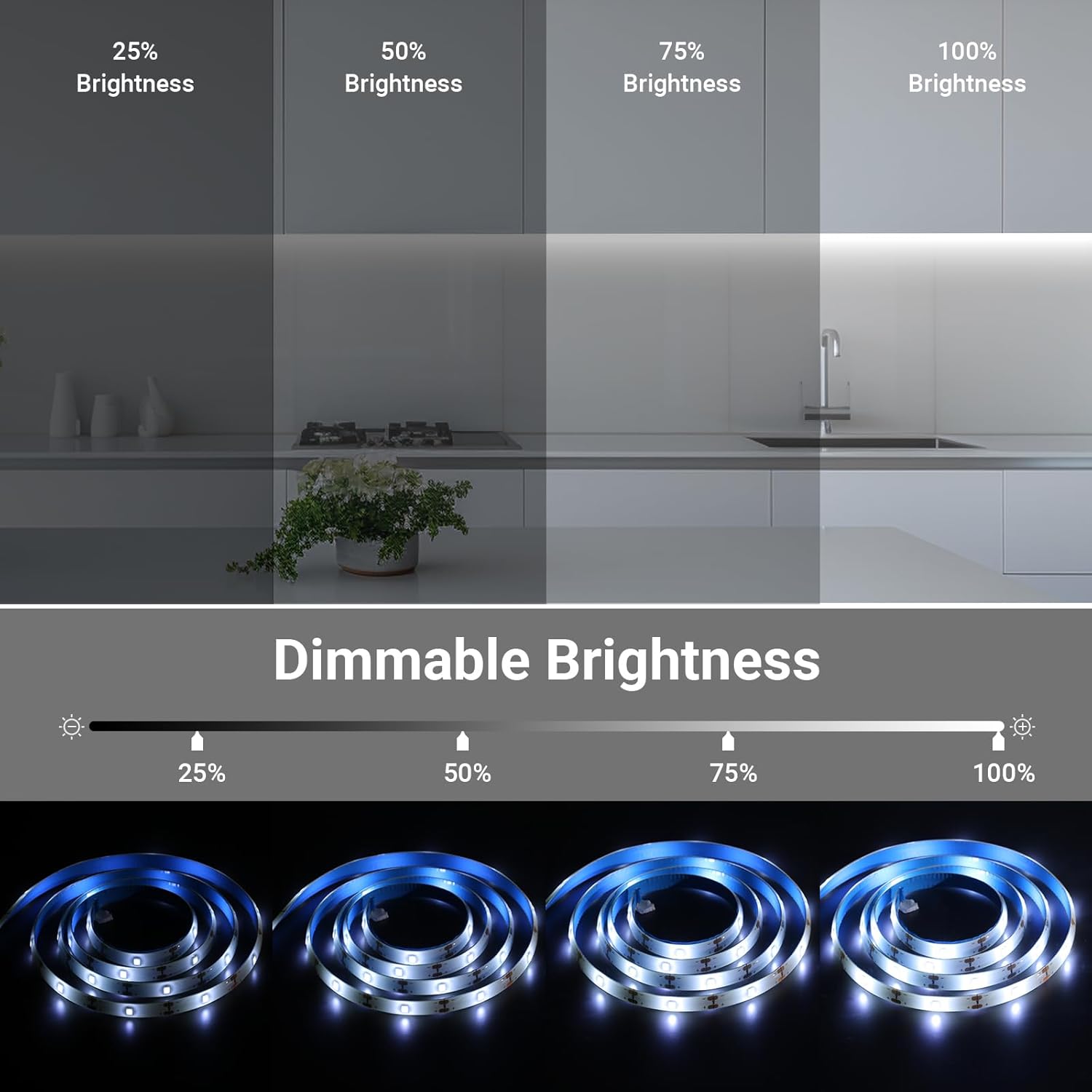 dimmable brightness with included remote control and memory function