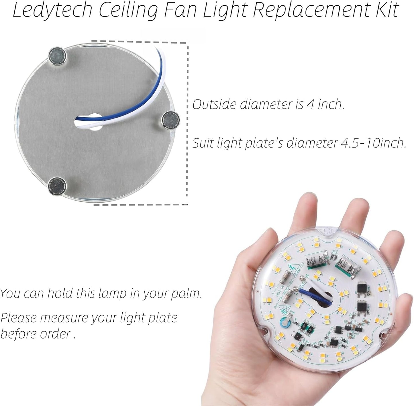 dimmable compatibility with most wall dimmer switches, wall switches, and remote controls