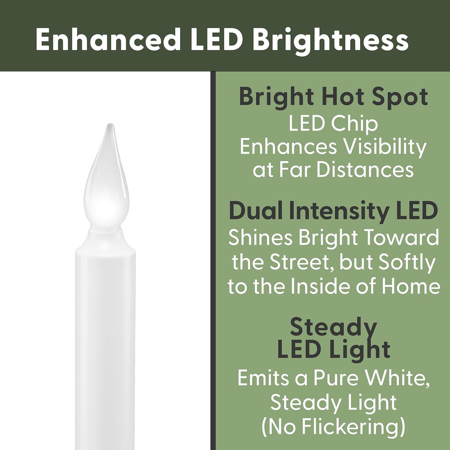 directional bright led 'hot spot' that shines outward while softening toward the room interior