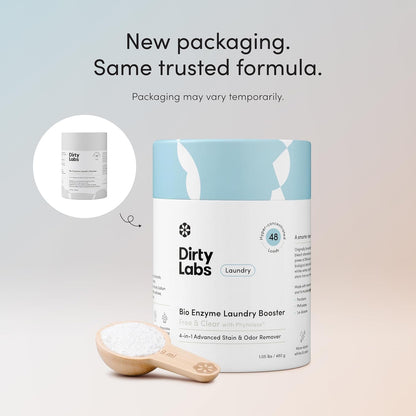 Dirty Labs Scent Free Laundry Booster for Kids' Room Bedding and Residue-Free Infant Sleepwear Washing, 48 Loads