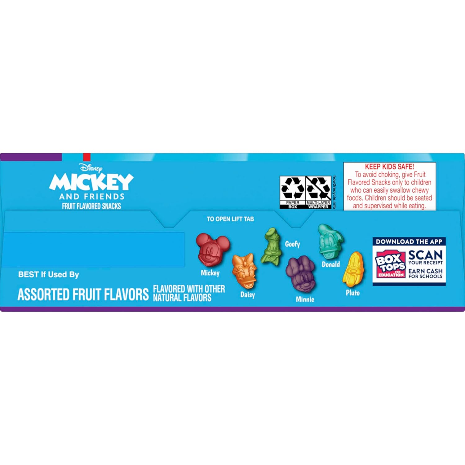 Disney Mickey and Friends Fruit Flavored Snacks, 22 Pouch Lunchbox Treat for Kids, Gluten Free Snack Pack