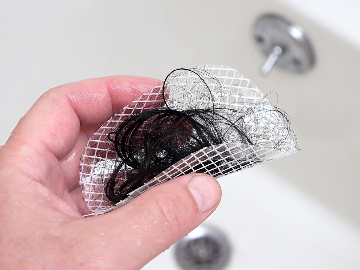 TubShroom Toss Disposable Mesh Drain Cover 26 Pack - Effortless Hair Catcher for Clutter-Free, Low-Maintenance Bathrooms