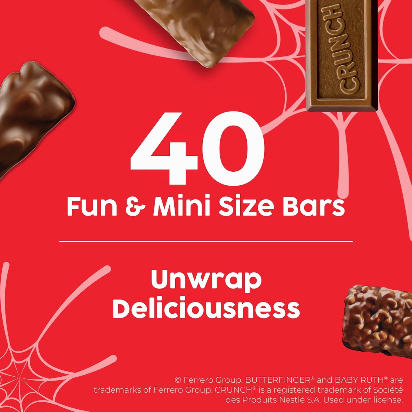 diverse ingredient profile: peanut butter, milk chocolate, crisped rice, caramel, peanuts, and nougat