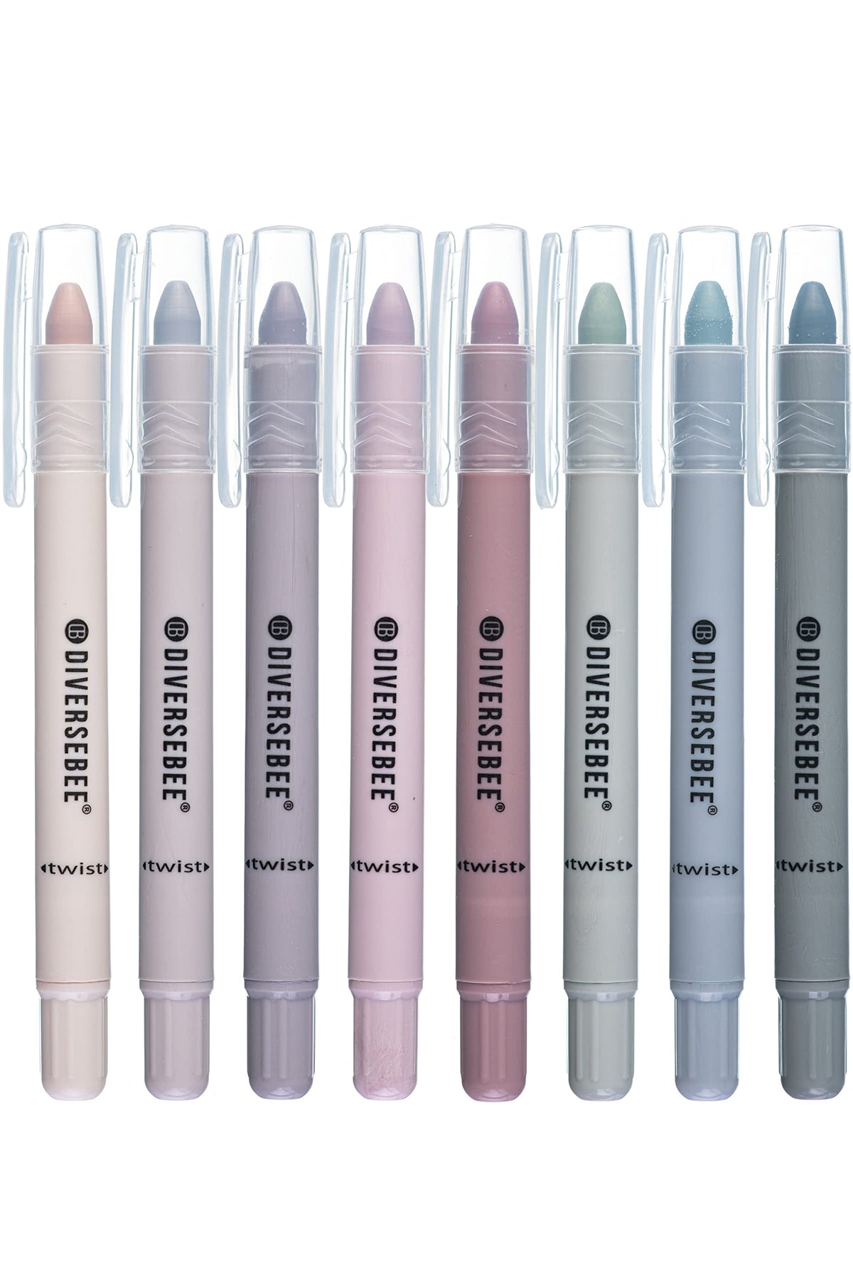DIVERSEBEE Bible Highlighters and Pens No Bleed, 8 Pack Assorted Colors Gel Highlighters Set, Cute Bible Markers Study Journaling School Supplies and Accessories (Dusty)