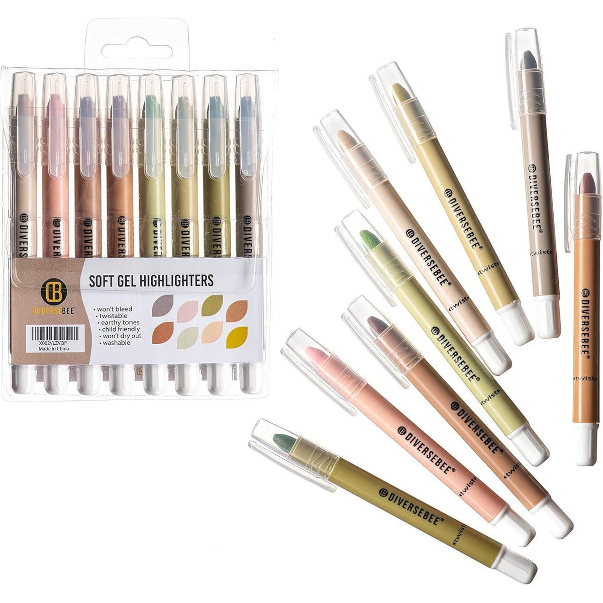 DIVERSEBEE Bible Highlighters – Meaningful Baptism and Confirmation Gift for Her, 8-Pack Assorted Gel Pens