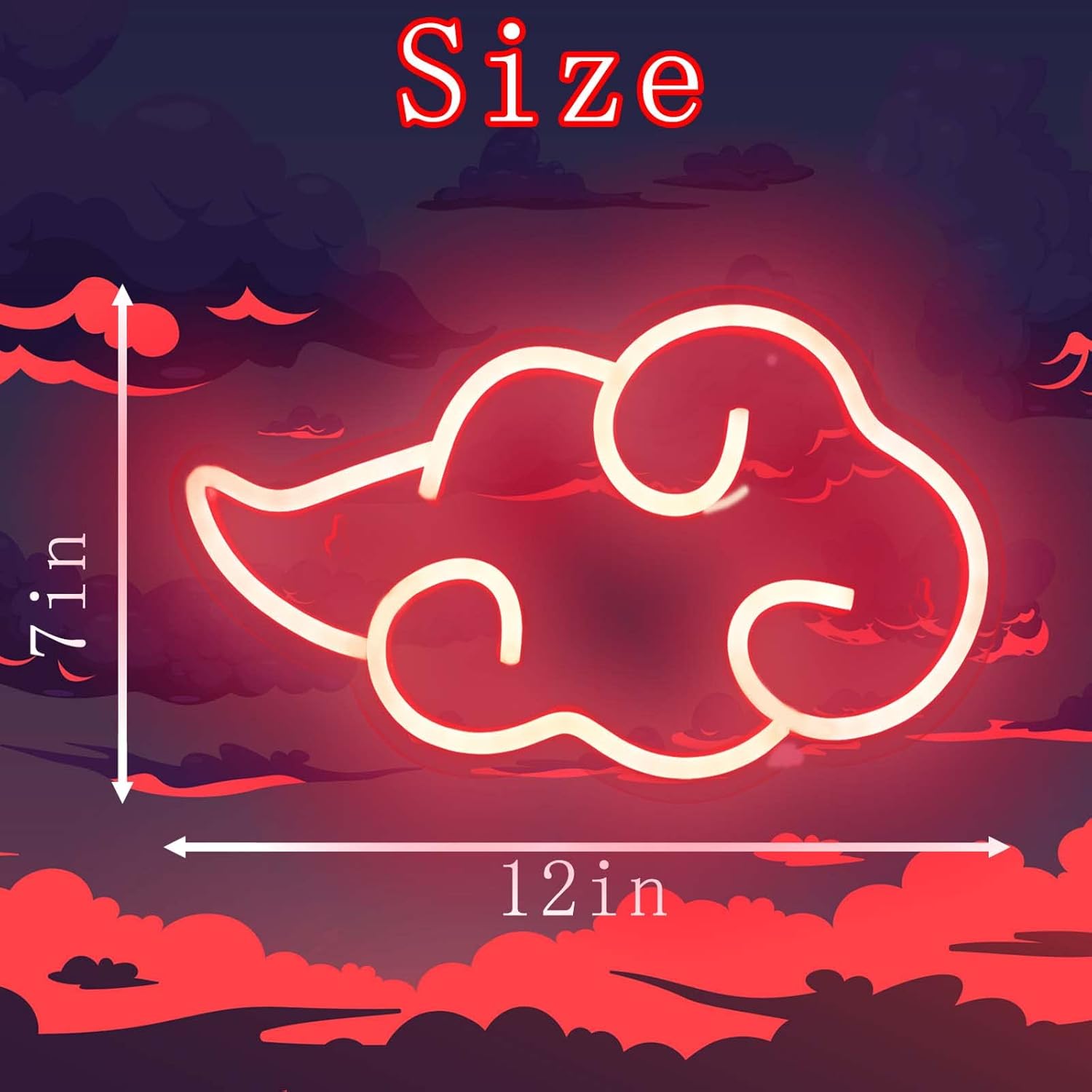Dleouly Anime Cloud Neon Sign – Thoughtful Birthday Gift for Gamers and Anime Fans, Dimmable Wall Light for Bedroom