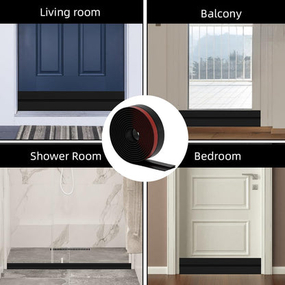 Door Draft Stopper – Invisible Floor-Gap Filler in Clear Silicone for a Polished, Clutter-Free Entryway