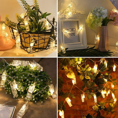 Dopheuor Twinkle Photo Garland – First Apartment and Studio Decor with Warm 3000K Glow