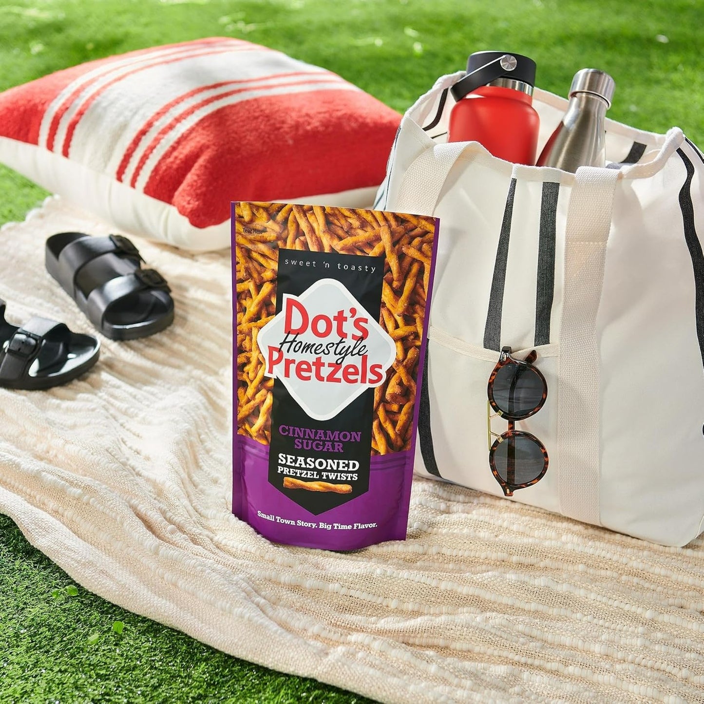 Dot's Pretzels Cinnamon Sugar Seasoned Twist – Kids' Lunchbox Snack for School and Playroom