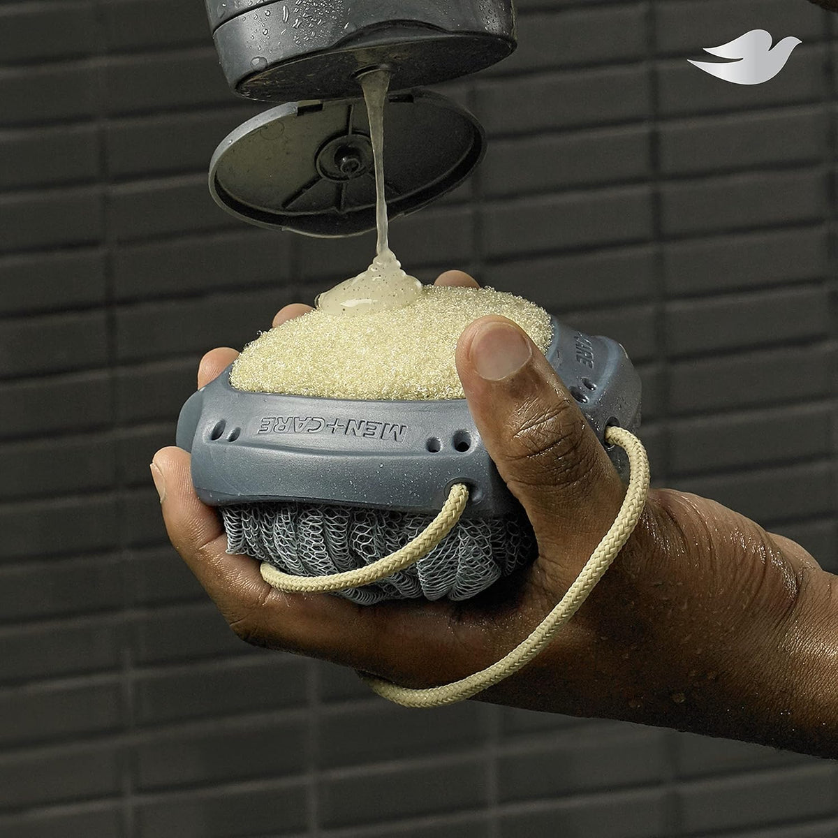 DOVE MEN + CARE Shower Tool 4 Pack – Lightweight Shower Accessory for Travel, Gym Bags, and Trail