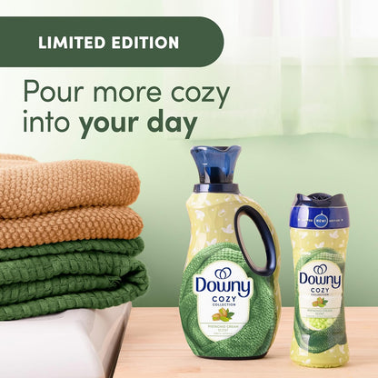 Downy Cozy Collection Laundry Scent Beads – Pistachio Cream Fragrance for Yoga Room Towels & Stress-Relief Bedding Layers, 7.8 oz