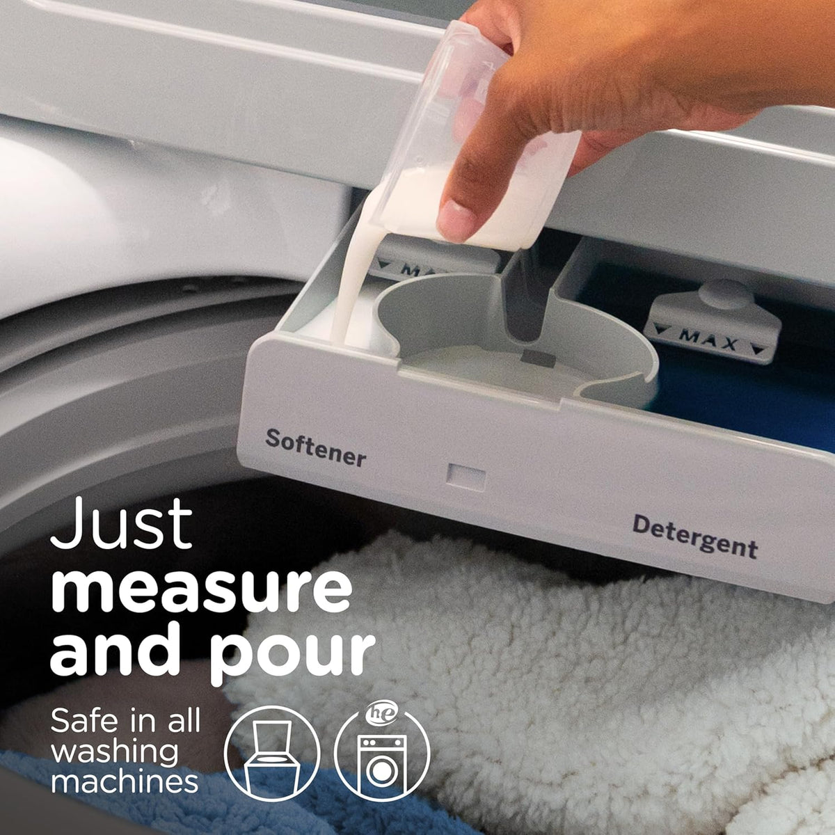 Downy Free & Gentle Unscented Fabric Softener for Intentional Home Living, Minimal Bulk Laundry Supply