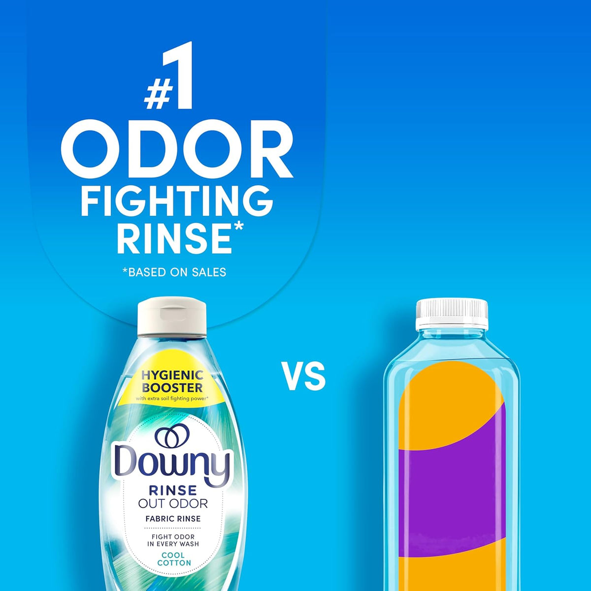 Downy Rinse Laundry Odor Remover – Streamlined Laundry Essential for Capsule Closet Homes, Cool Cotton Scent 48 fl oz