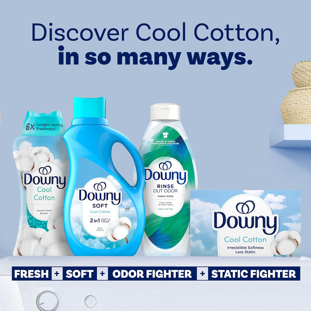 Downy Soft Fabric Conditioner April Fresh, 111 fl oz, Routine Laundry Solution for Busy Professionals and Study-From-Home Apparel