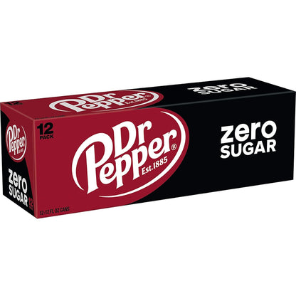 Dr Pepper Diet Soda – Sugar-Free Wellness Companion for Calorie-Conscious Lifestyles, 12 fl oz Cans, Pack of 12