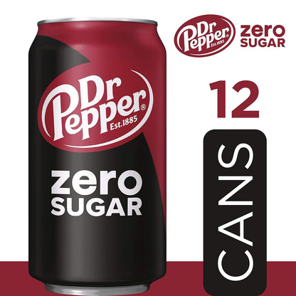 Dr Pepper Diet Soda – Sugar-Free Wellness Companion for Calorie-Conscious Lifestyles, 12 fl oz Cans, Pack of 12