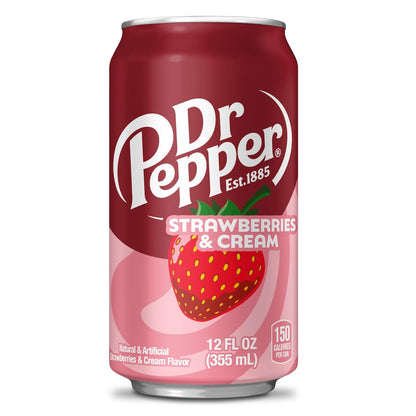 Dr Pepper Strawberry Cream Soda Variety 12-Pack – Durable Leak-Resistant Case for Picnic Tables, Patios, and Park Lunches